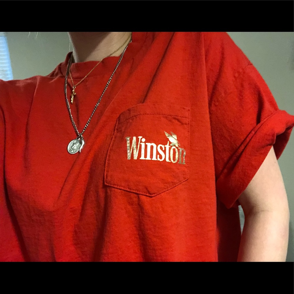 🔥❤️Vintage Winston cigarette Pocket T-shirt❤️🔥